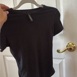 SKIMS Classic Black Short Sleeve Tee